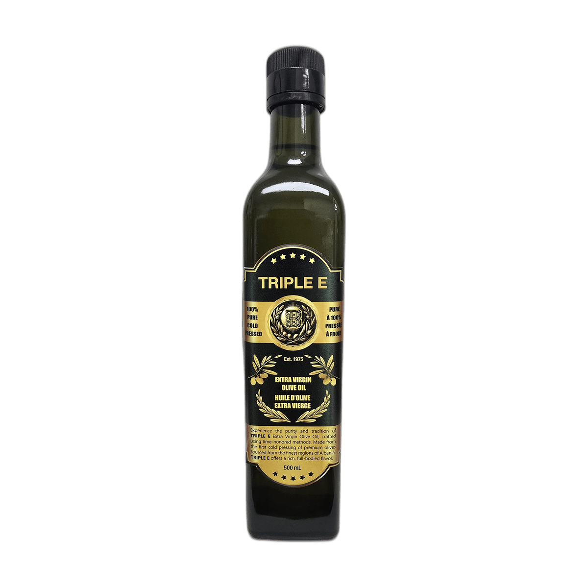 TRIPLE E extra virgin olive oil 500 mL bottle